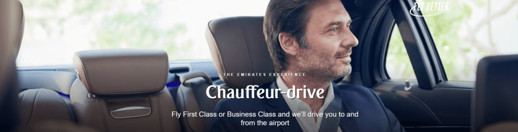 Emirates offers free Chauffeur-drive 