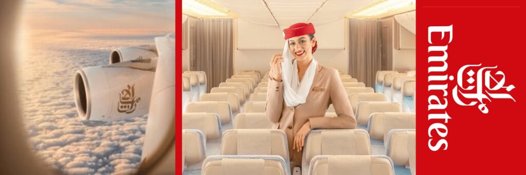 Featured flights updated weekly with Emirates Airlines