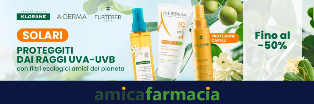 CouponFreeOnline Amicafarmacia offer valid on sunscreen products up to 50%