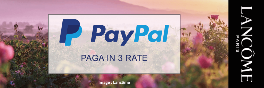 CouponFreeOnline
Lancôme Deferred Payment Pay in 3 Installments with Paypal