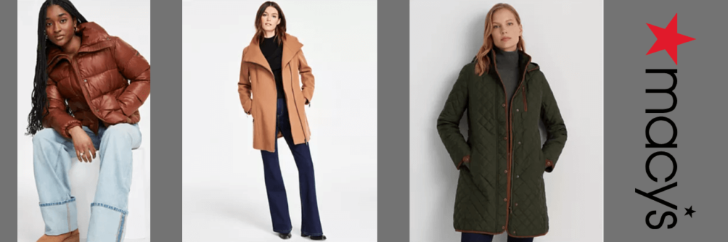 CouponFreeOnline
Macy's 45% Off on Coats & Jackets